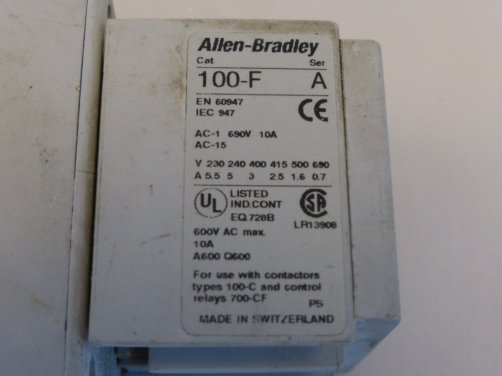 Allen Bradley 100-C37* A Allen Bradley 100-F A