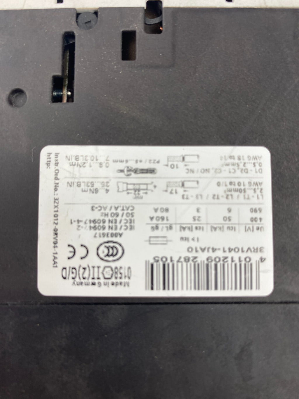 SIEMENS SIRIUS 3RV1041-4JA10