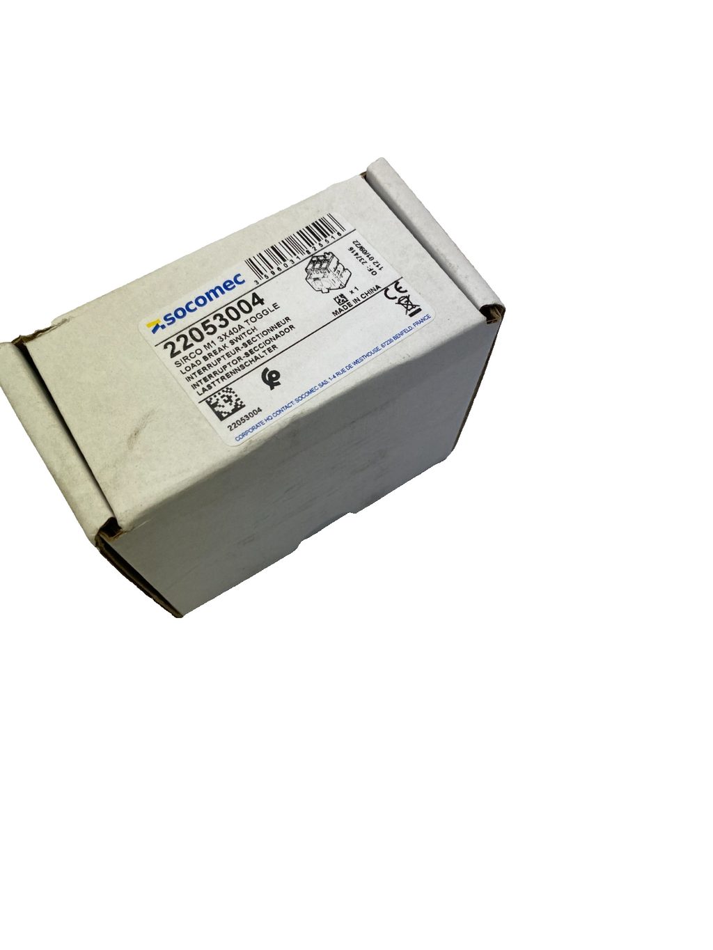 SOCOMEC 22053004 SIRCO M1 3x40A TOGGLE