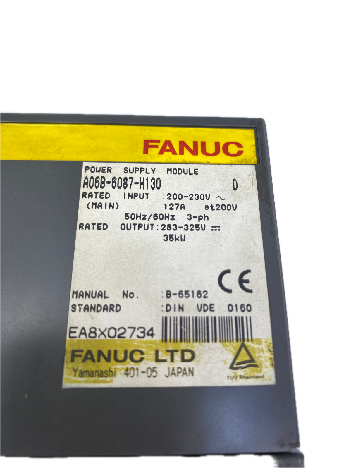 FANUC POWER SUPPLY MODULE  A06B-6087-H130