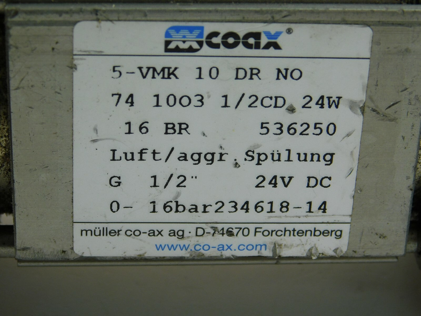 Müller Coax 5-VMK 10 DR NO 74 10O3 + MD 510503 S2M