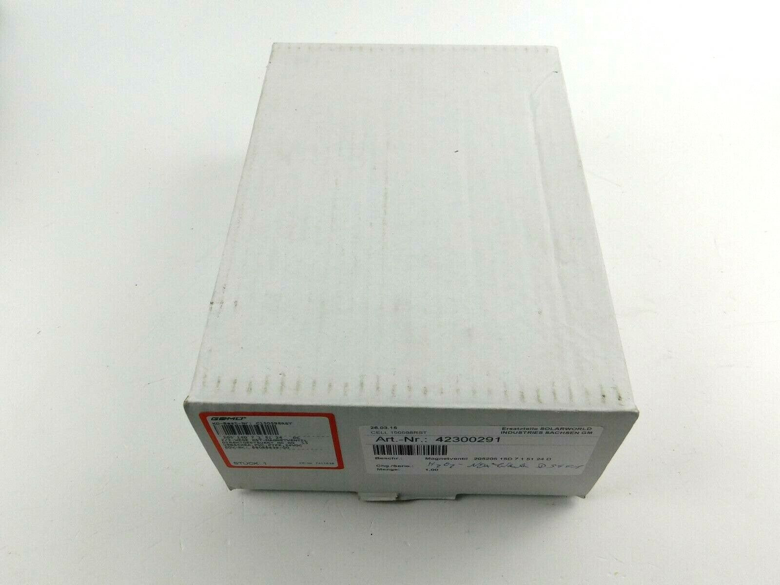 Gemü 2/2-Wege KST-Magnetventil 205 15D 7 1 51 24 DC  2bar