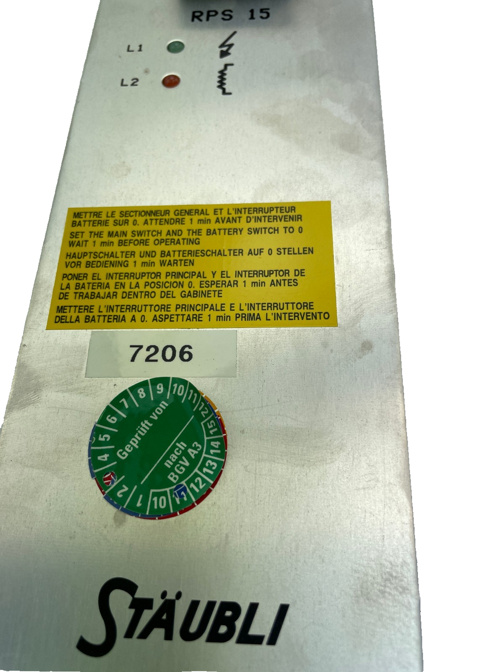 Stäubli RPS 15 Netzteilkarte D12139501A