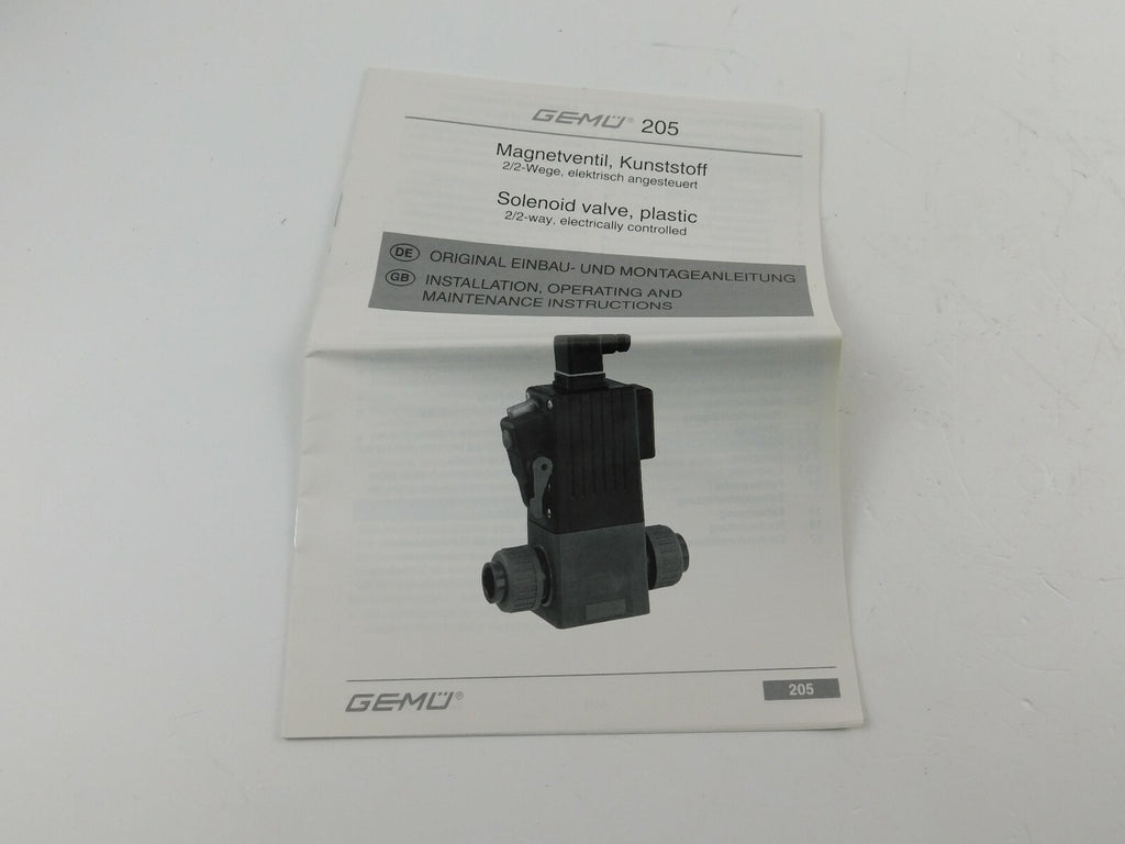 Gemü 2/2-Wege KST-Magnetventil 205 15D 7 1 51 24 DC  2bar