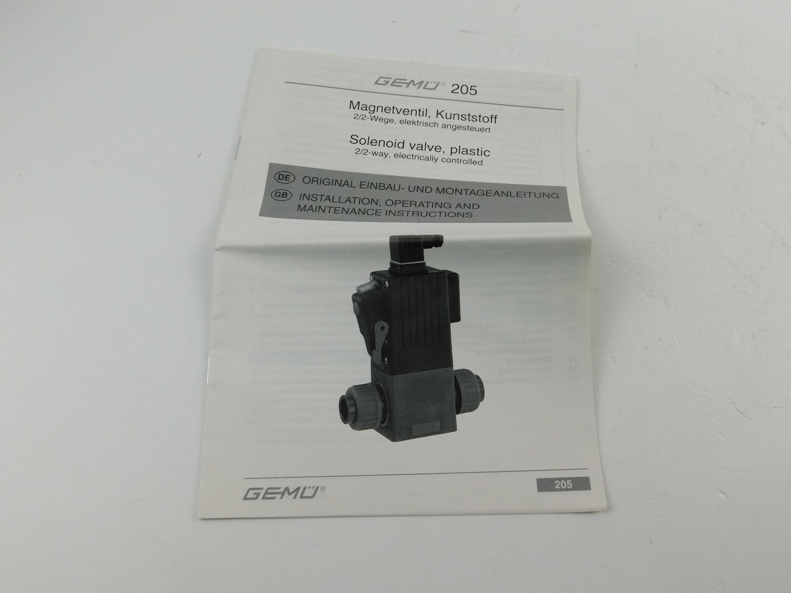 Gemü 2/2-Wege KST-Magnetventil 205 15D 7 1 51 24 DC  2bar