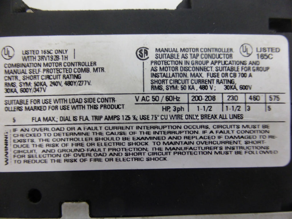 Siemens SIRIUS 3RV1021-1FA15 / 3RV1901-1B