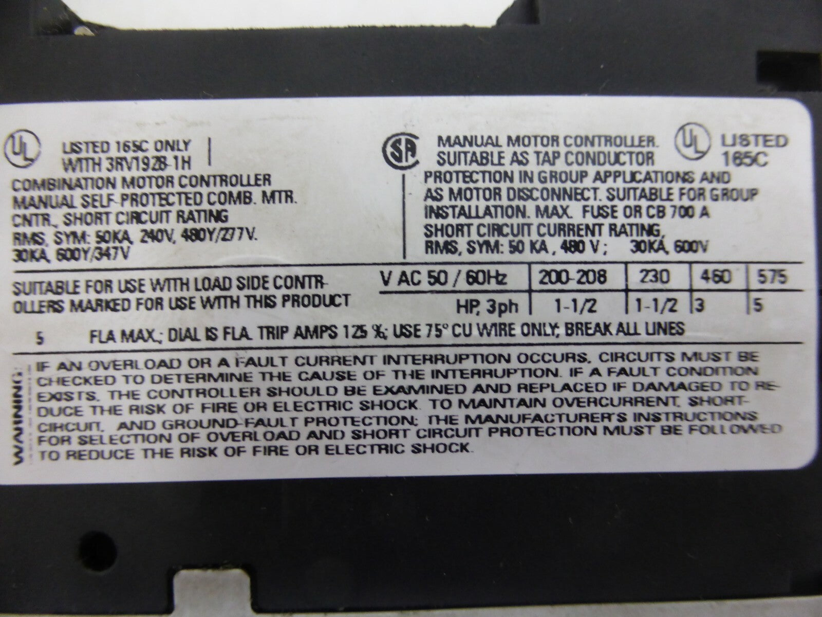 Siemens SIRIUS 3RV1021-1FA15 / 3RV1901-1B