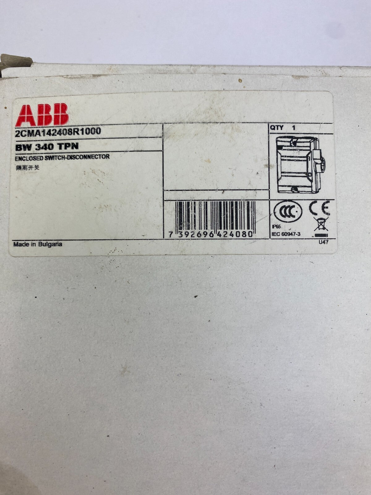 ABB BW 340 TPN 2CMA142408R1000 8kV 25ka/50A