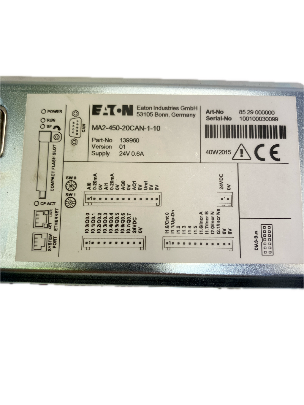 Eaton MA2-450-20CAN-1-10 139960