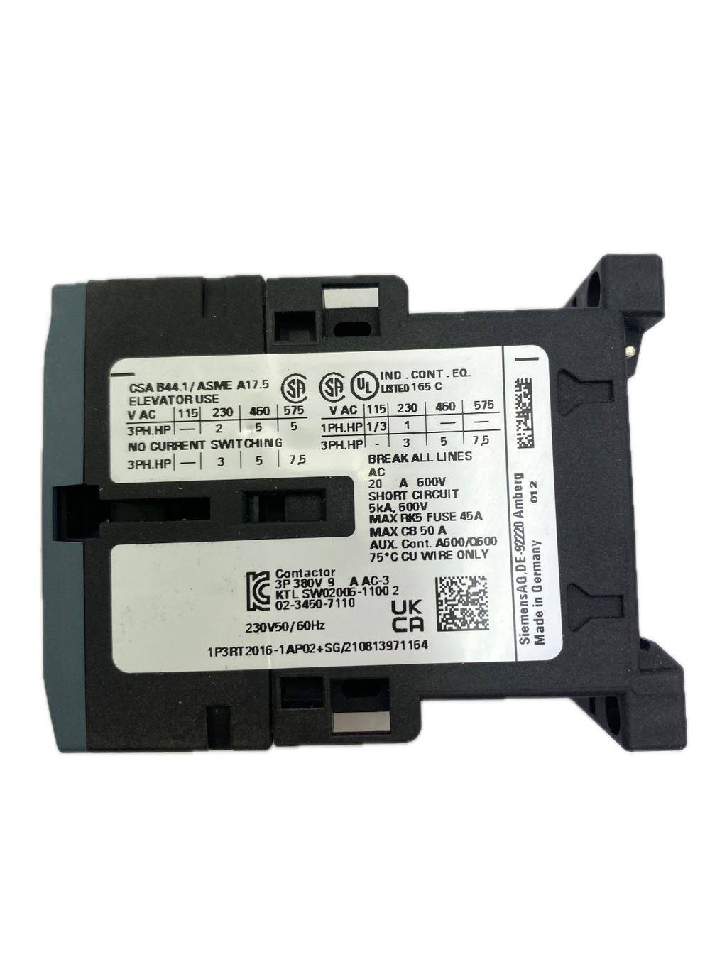 Siemens SIRIUS 3RT2016-1AP02 230V 50/60Hz