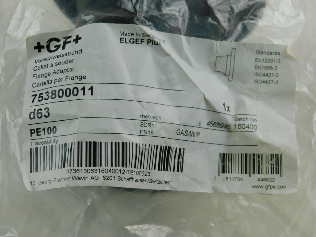 Georg Fischer Vorschweissbund d63 PE100   753800011      **  5 Stück **