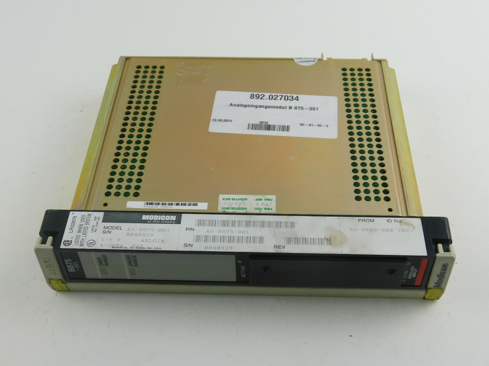 AEG Modicon  AS-B875-001  Analog Input