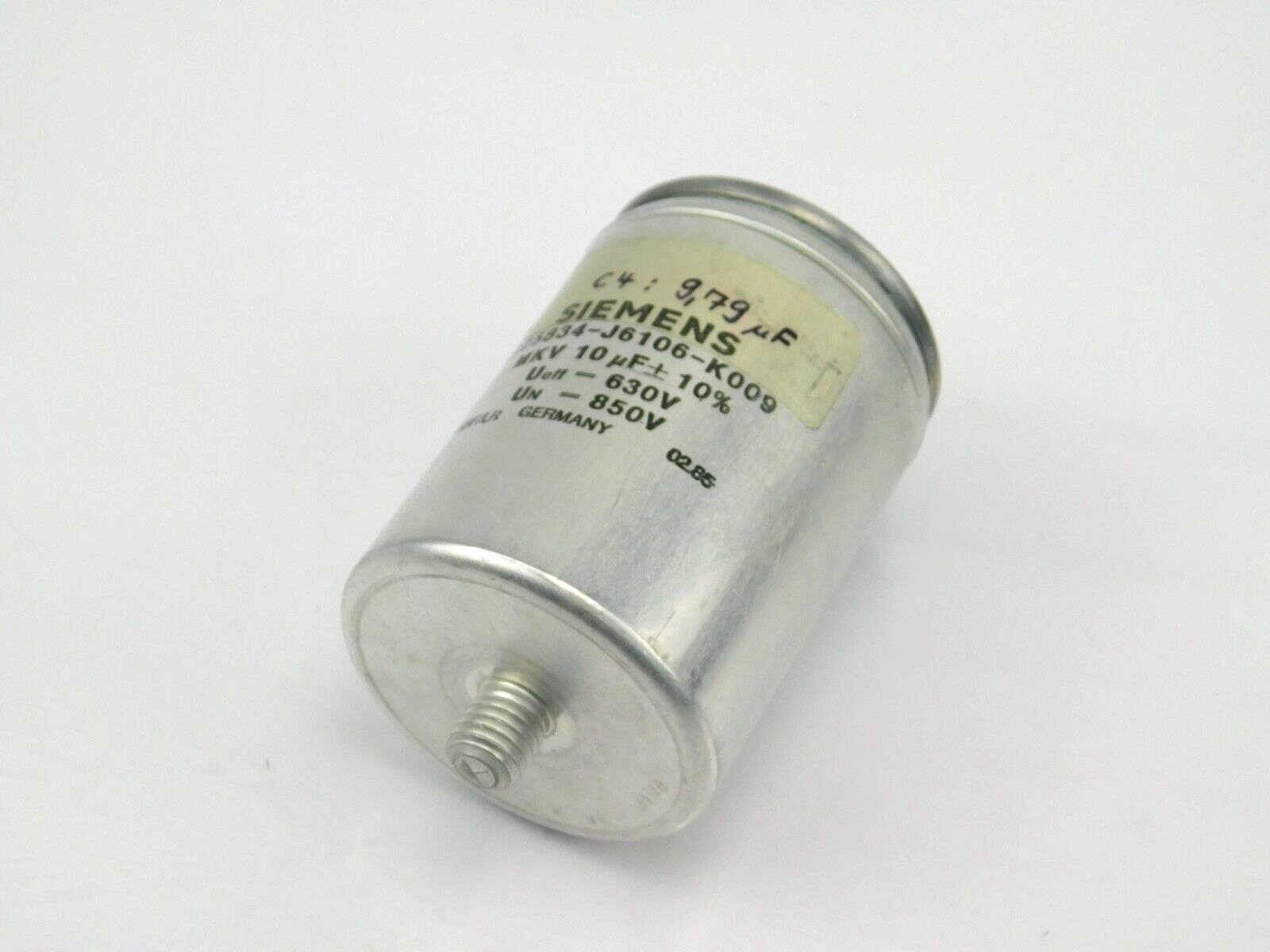 SIEMENS B25834-J6106-K009 MKV 10 F+10% 630V 850V