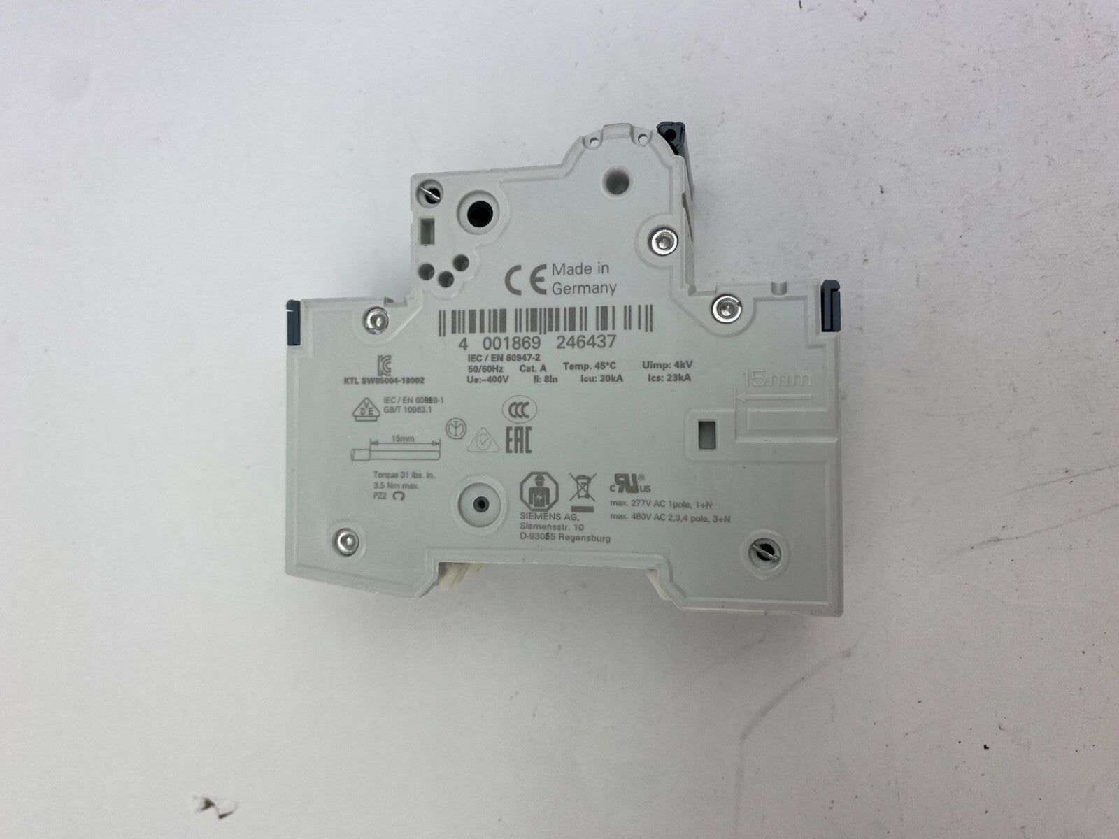 SIEMENS 5SY6205-7 MCB C0,5