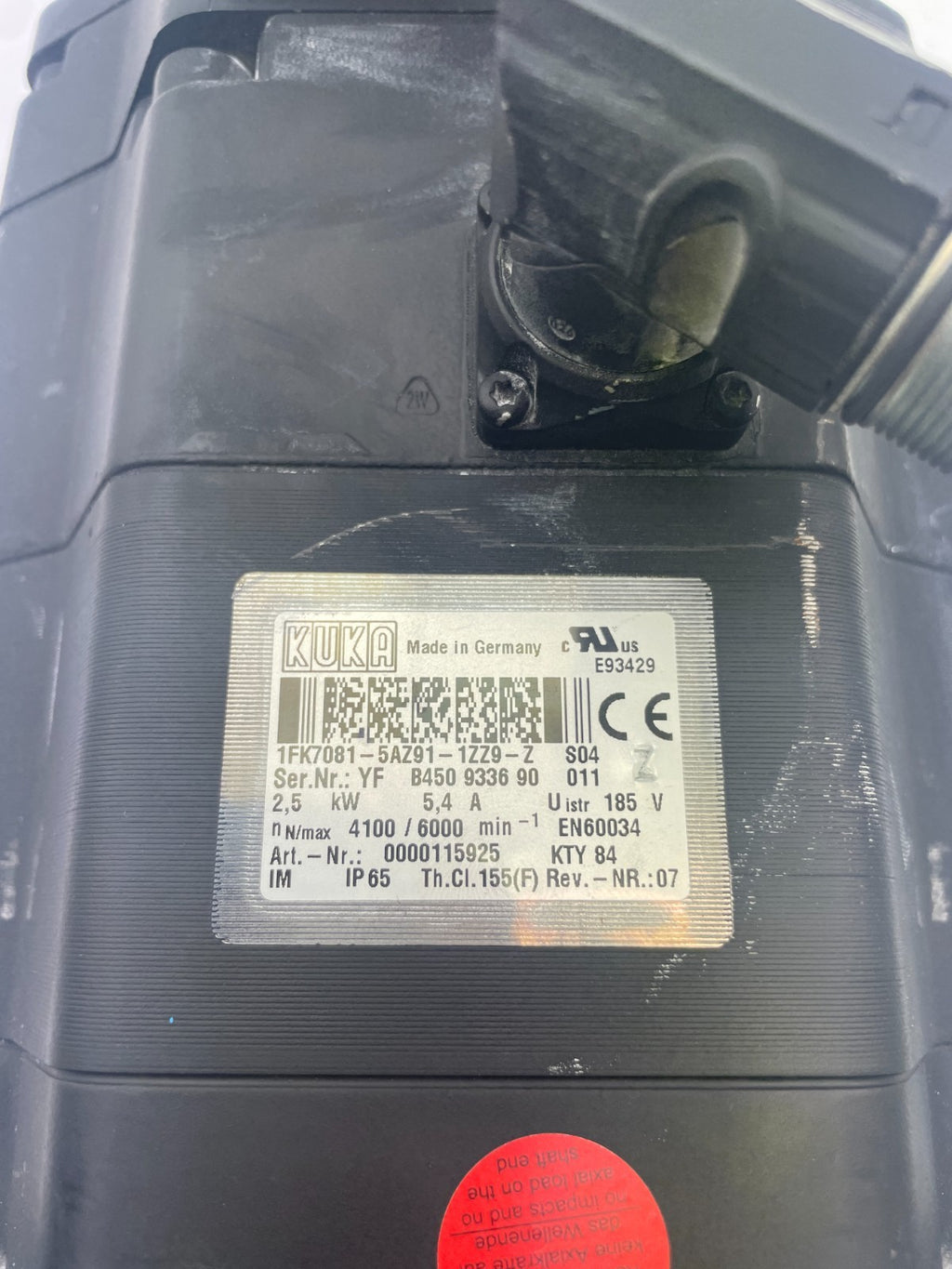 Kuka 1FK7081-5AZ91-1ZZ9-Z Servomotor 2.5 kW (Art.-Nr. 0000115925)