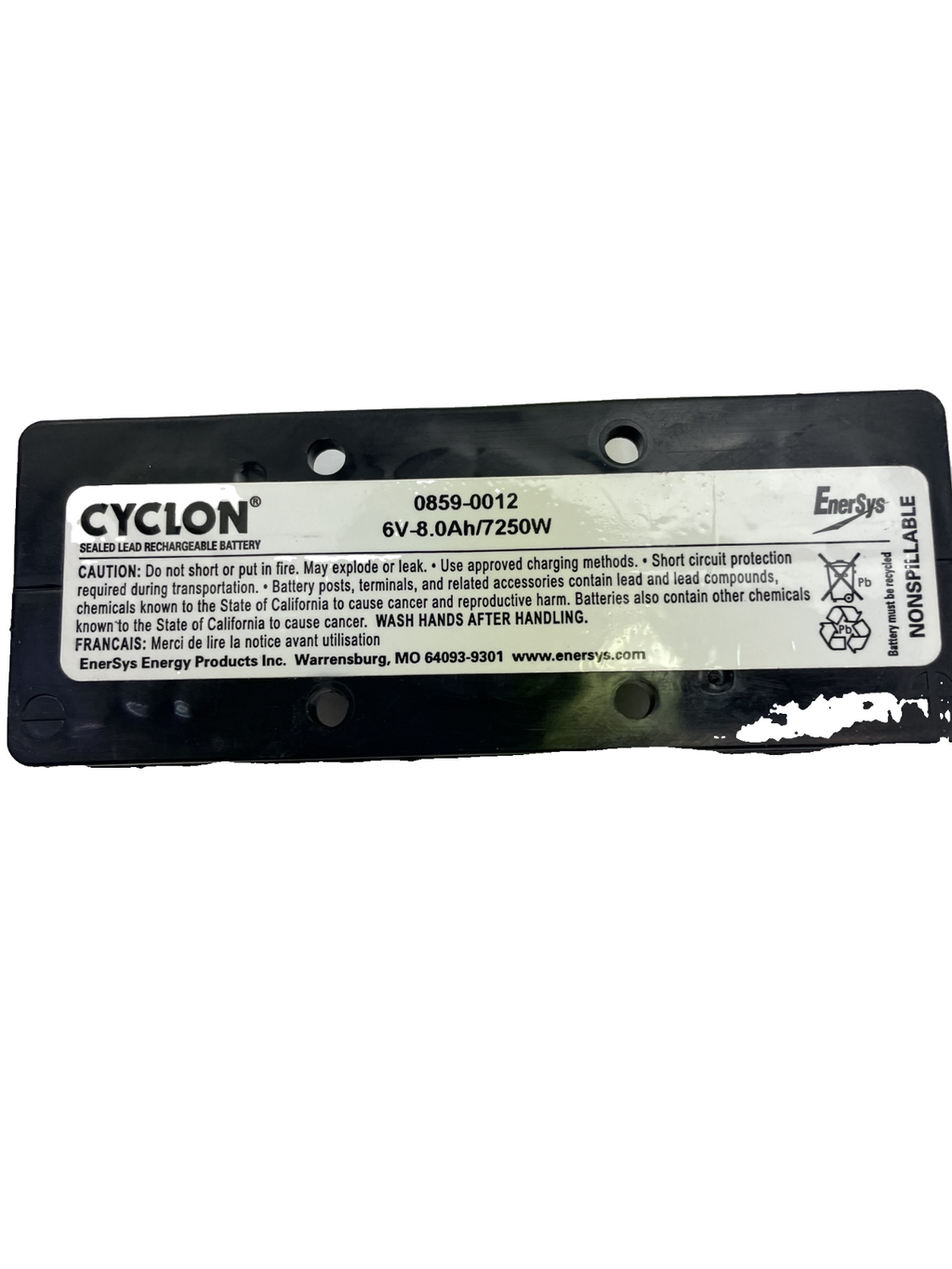 EnerSys Cyclon 0859-0012 Bleiakku 6V 8.0Ah
