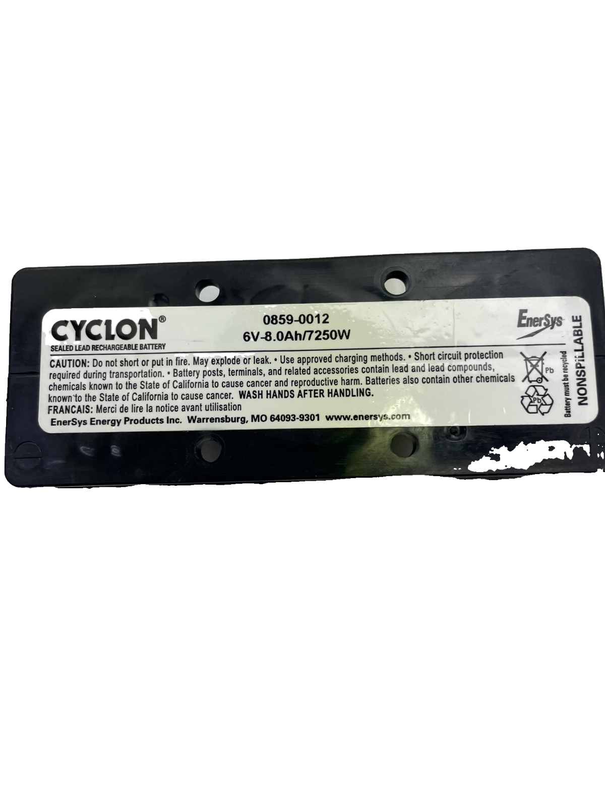 EnerSys Cyclon 0859-0012 Bleiakku 6V 8.0Ah