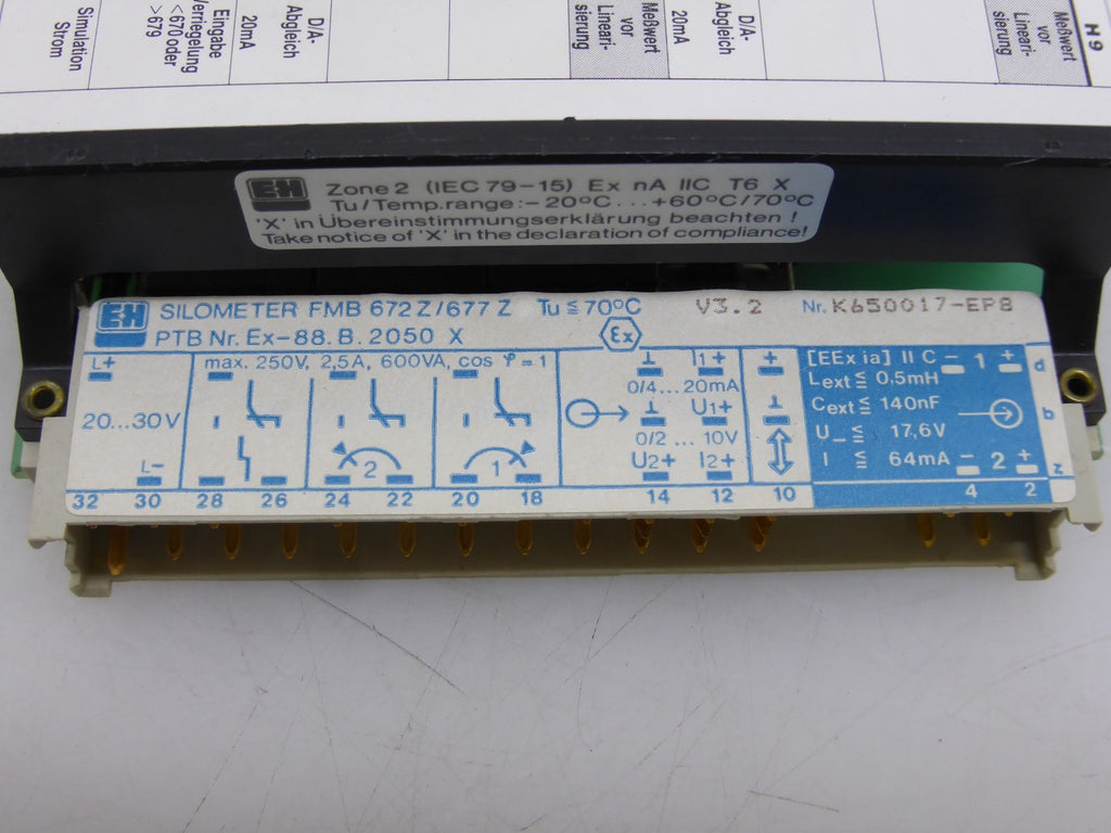 Endress+Hauser FMB 672 Z / 677 Z  Ex-88.B.2050 X