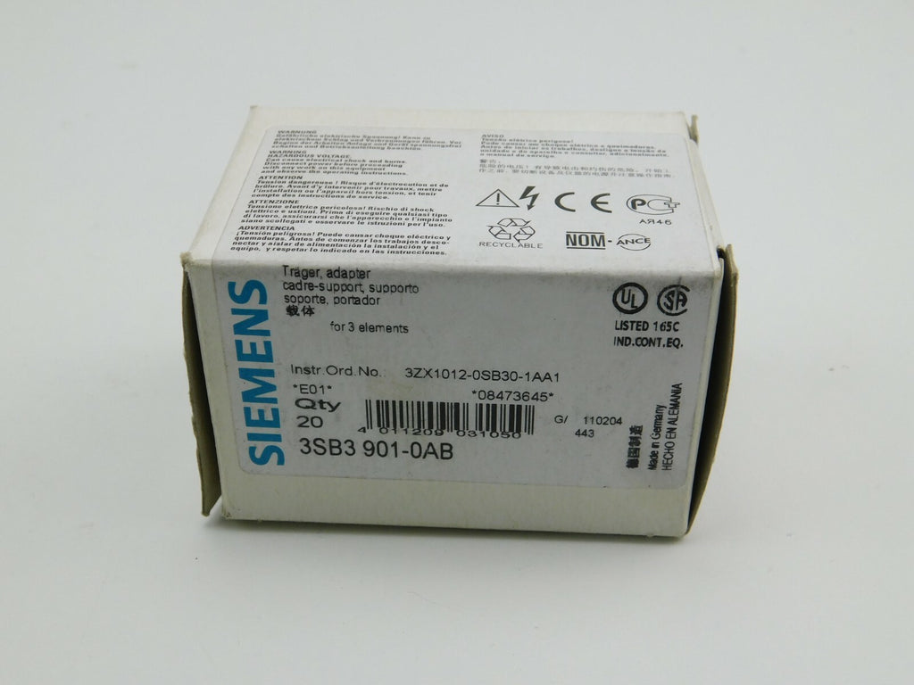 SIEMENS Trager.Adapter 3SB3901-0AB ** 2 Stück **