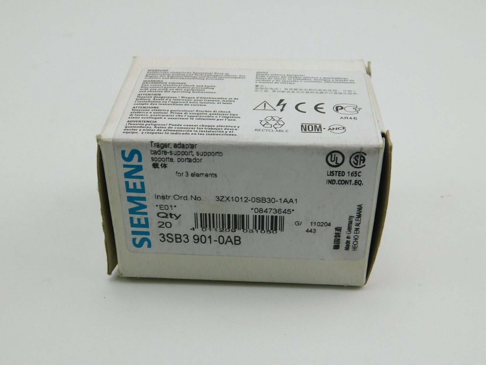 SIEMENS Trager.Adapter 3SB3901-0AB ** 2 Stück **