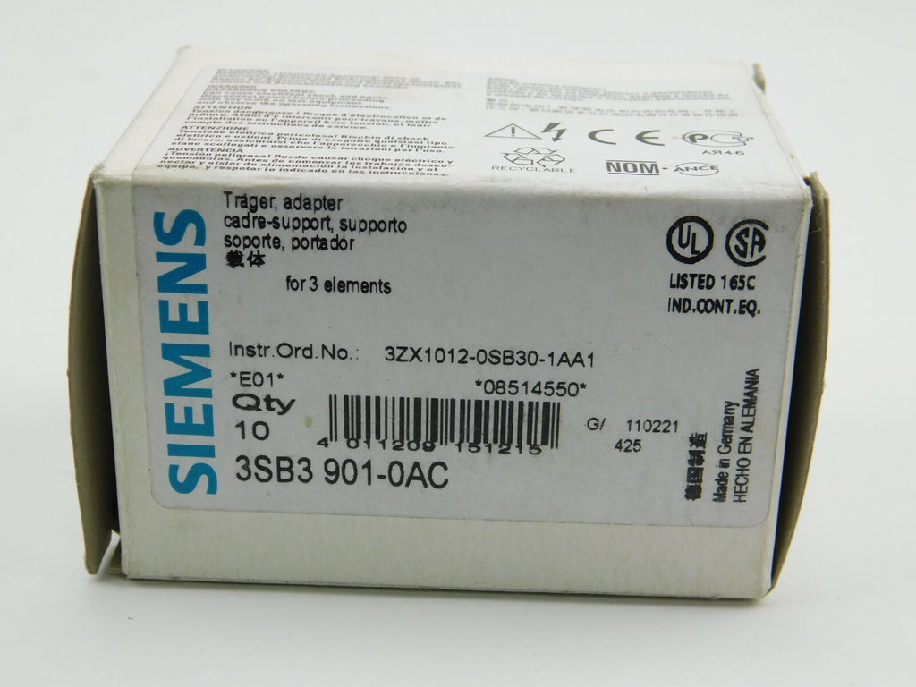 SIEMENS Träger.Adapter 3SB3901-0AC