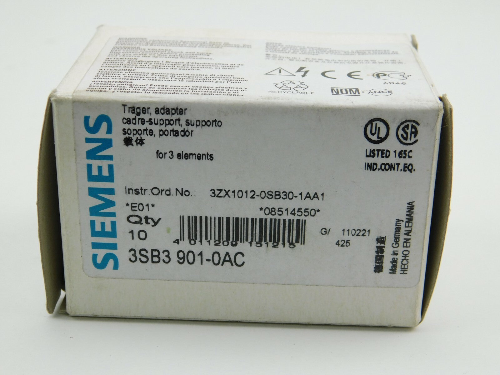 SIEMENS Träger.Adapter 3SB3901-0AC