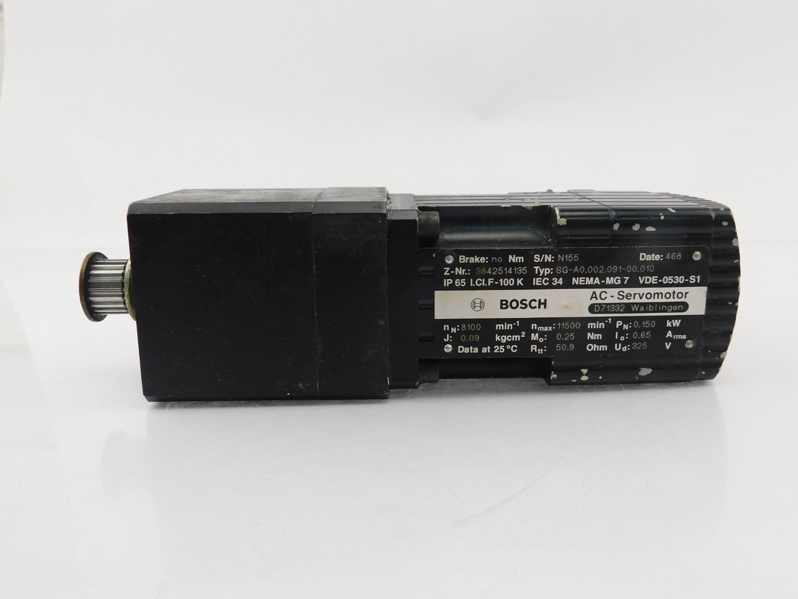 Bosch Servomotor SG-A0.002.091-00.010 3842514135 + NEUGART PL60N/0P2