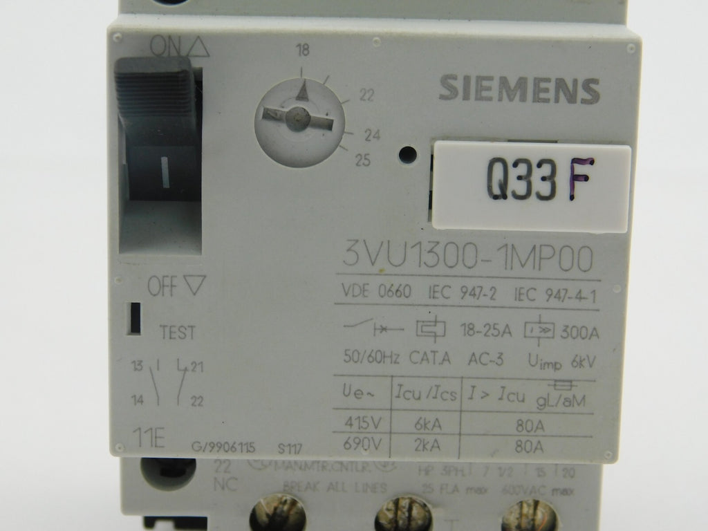 SIEMENS 3VU1300-1MP00 Q33F