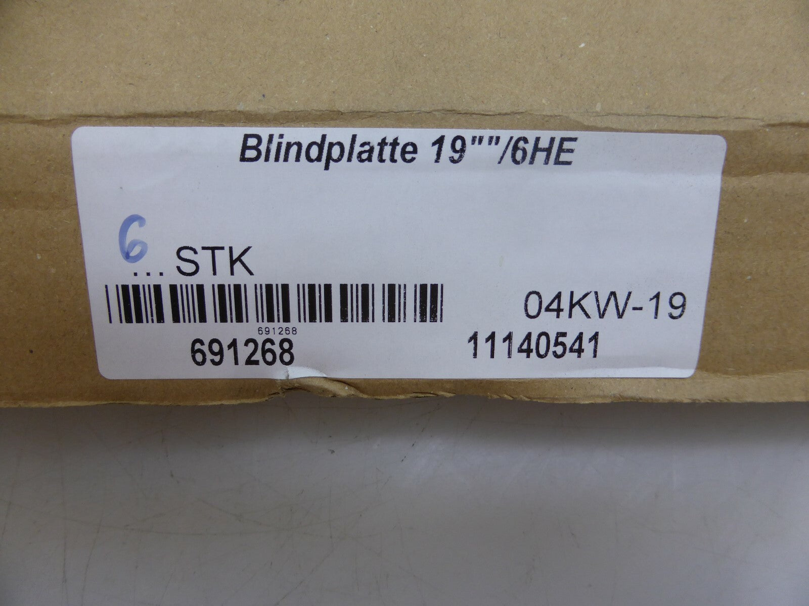 EFB Elektronik Blindplatte 19" 691268  ** 6 Stück **