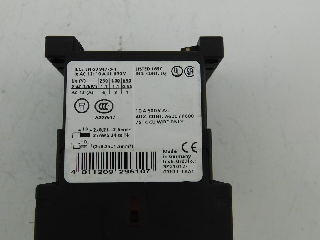 Siemens Schütz 3ZX1012-ORH11-1AA1 3RH1911-2FA31