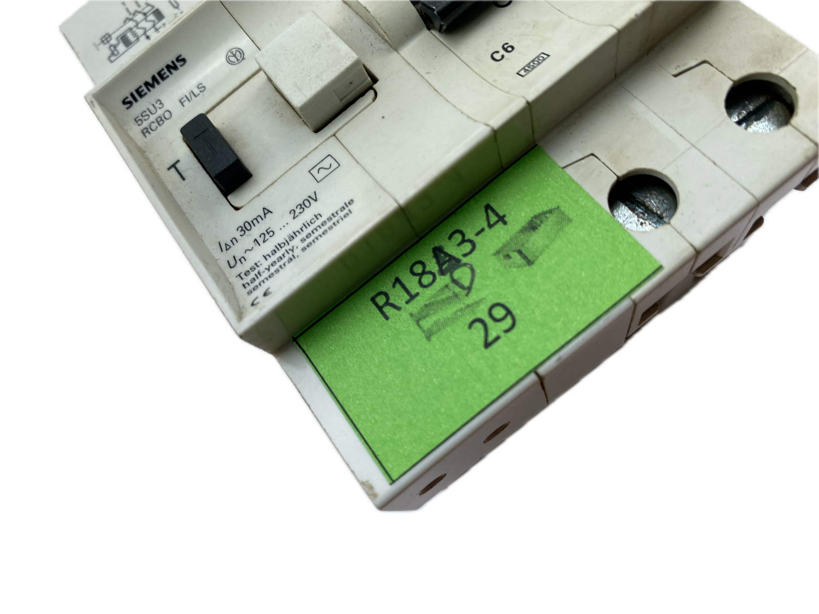 SIEMENS 5SU3 RCBO FI/LS 30mA 125....230V