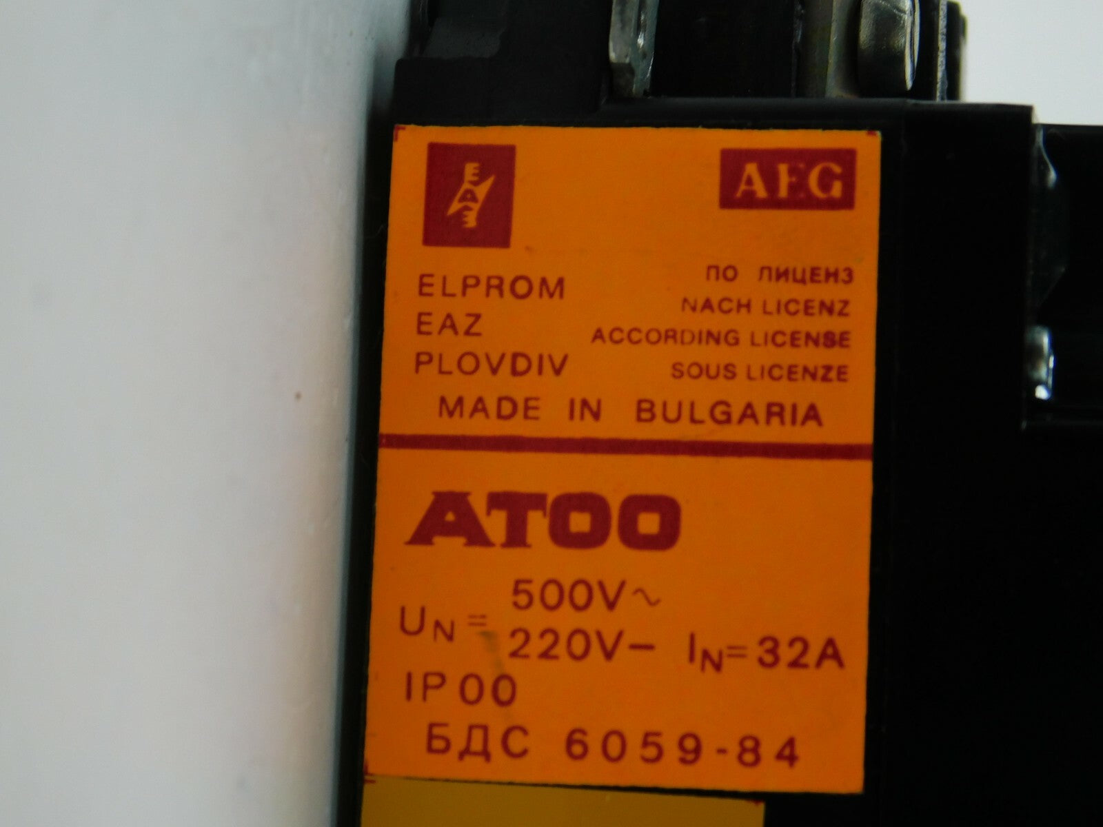 AEG AT00 Motorschutzschalter 0,35A-0.6A