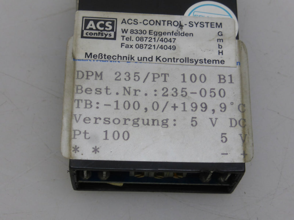 ACS Control System DPM 235/PT 100 B1 