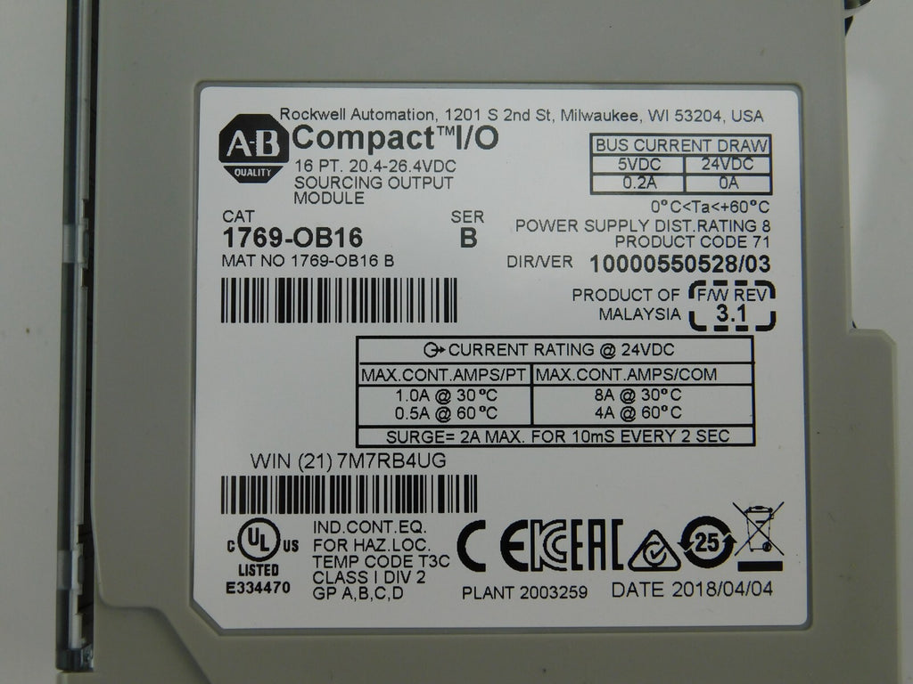 ALLEN BRADLEY 1769-OB16