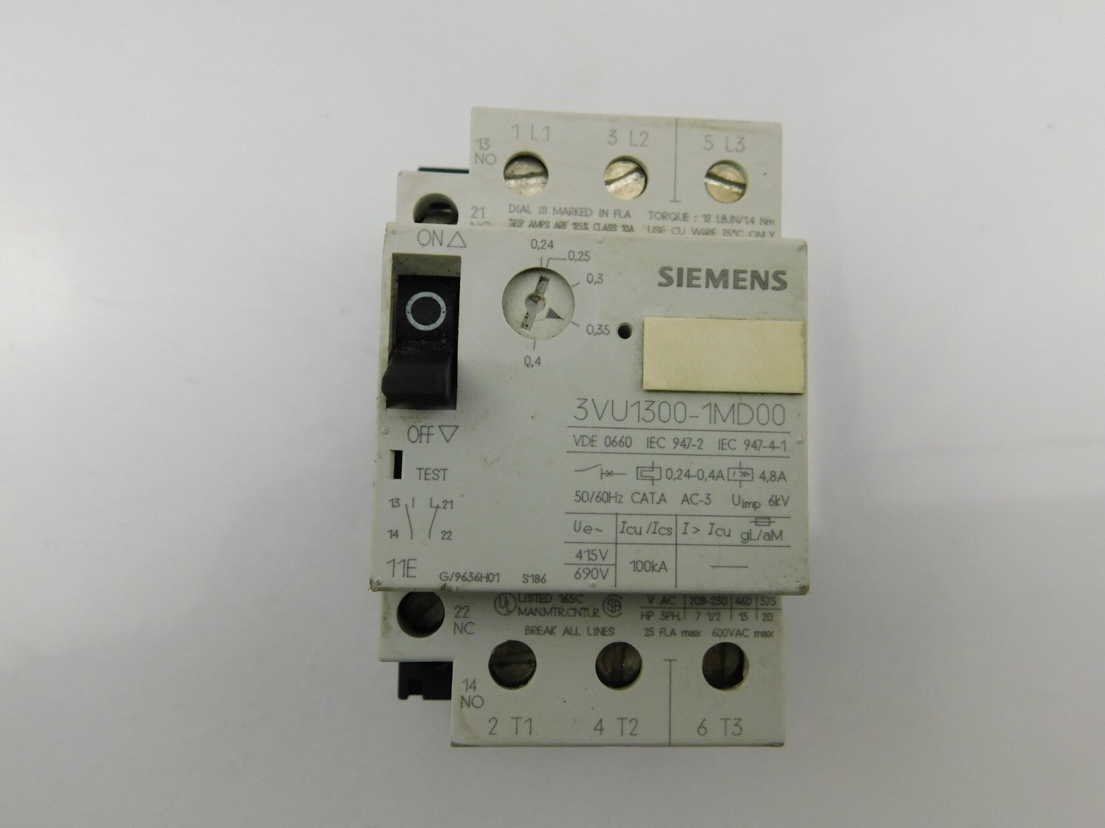 SIEMENS Leistungsschalter 3VU1300-1MD00