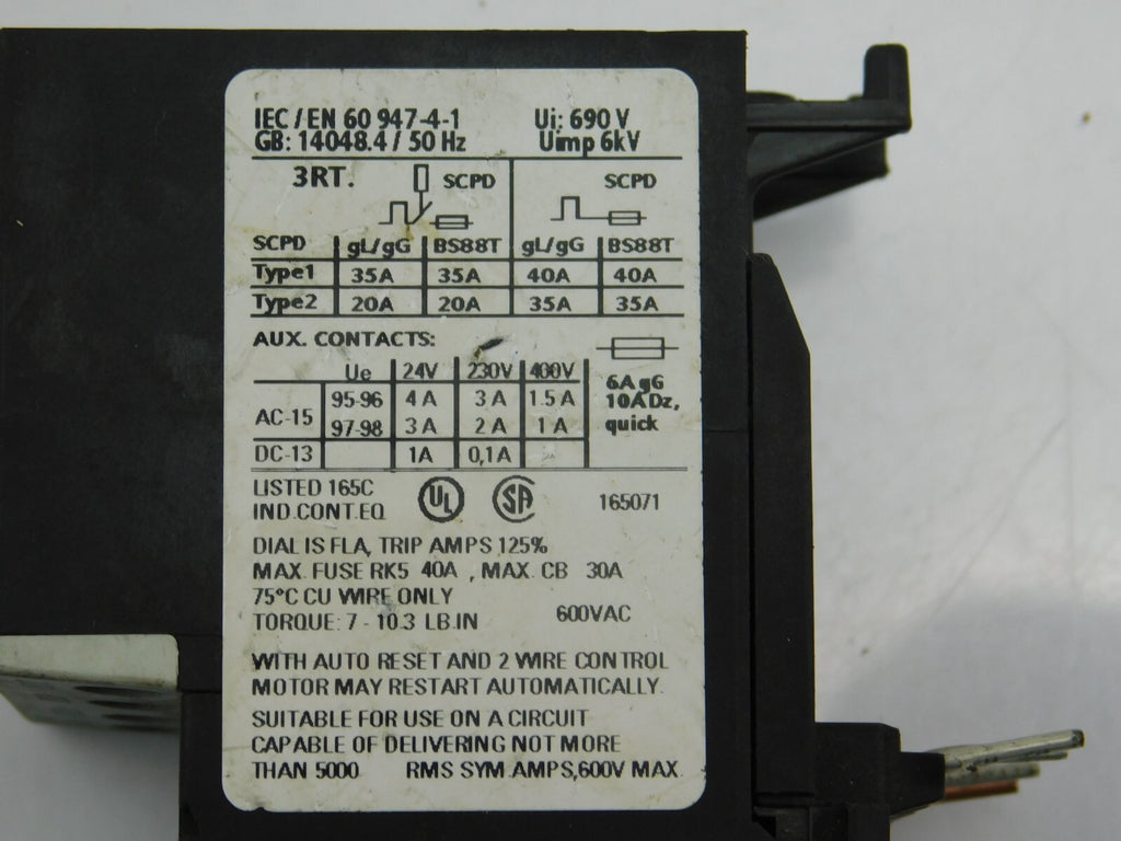 SIEMENS SIRUS 3RU1116-1JB0