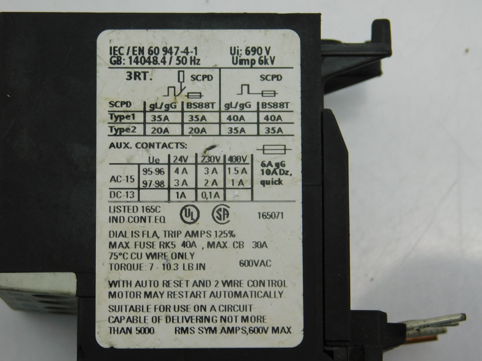 SIEMENS SIRUS 3RU1116-1JB0