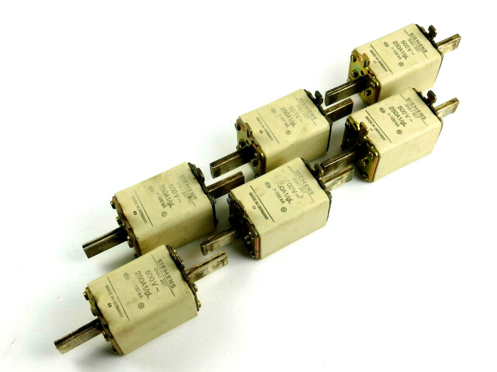 Siemens 3NA 1 227 500V 250A1   ** 6 Stück **