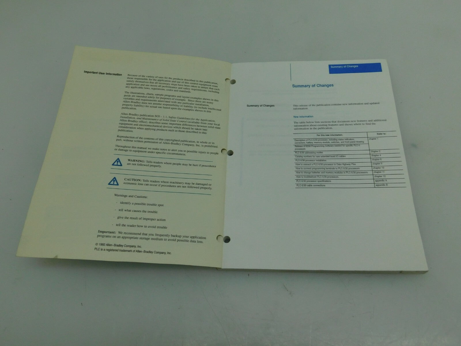 Handbuch ALLEN-BRADLEY PLC 5 Family Programmable Controllers ** 4 Stück **