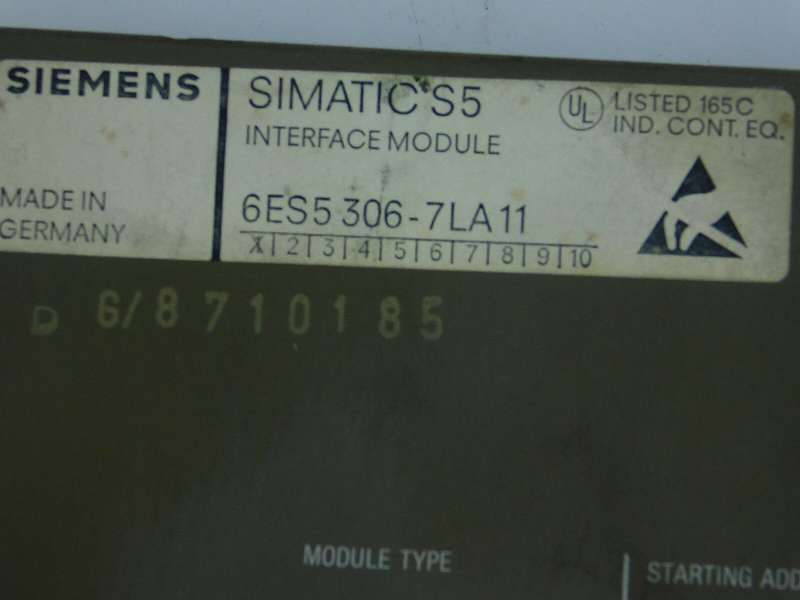 SIEMENS SIMATIC S5 6ES5 306-7LA11