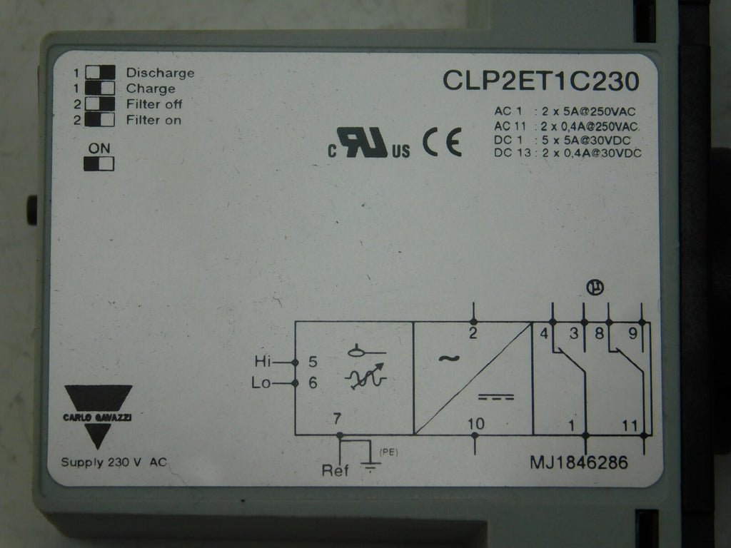 CARLO GAVAZZI CLP2ET1C230 SUPPLY 230 VAC