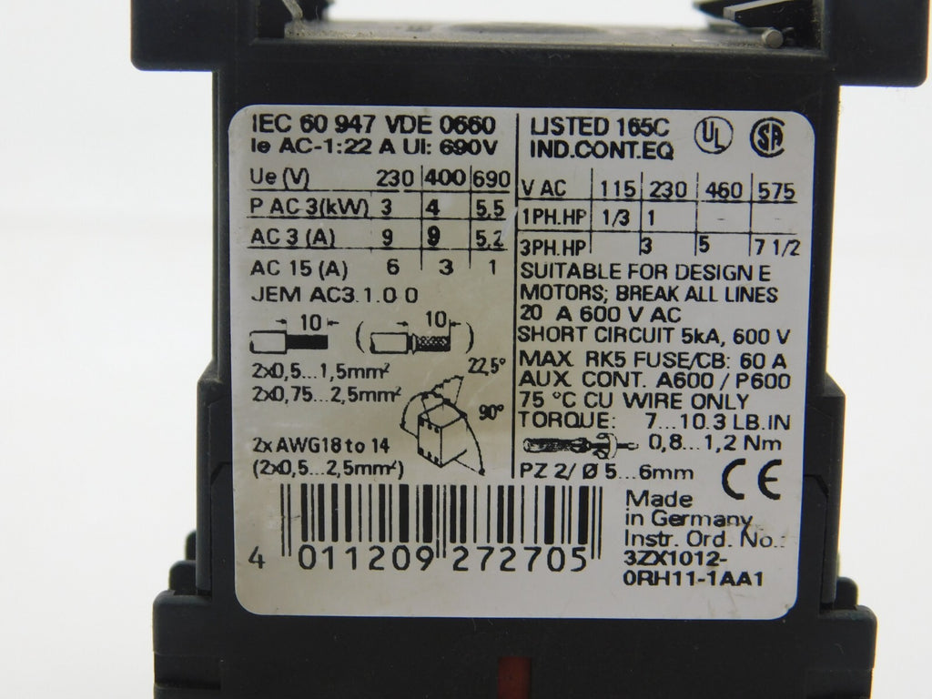 SIEMENS Leistungsschütz SIRIUS 3RT1016-1BB41