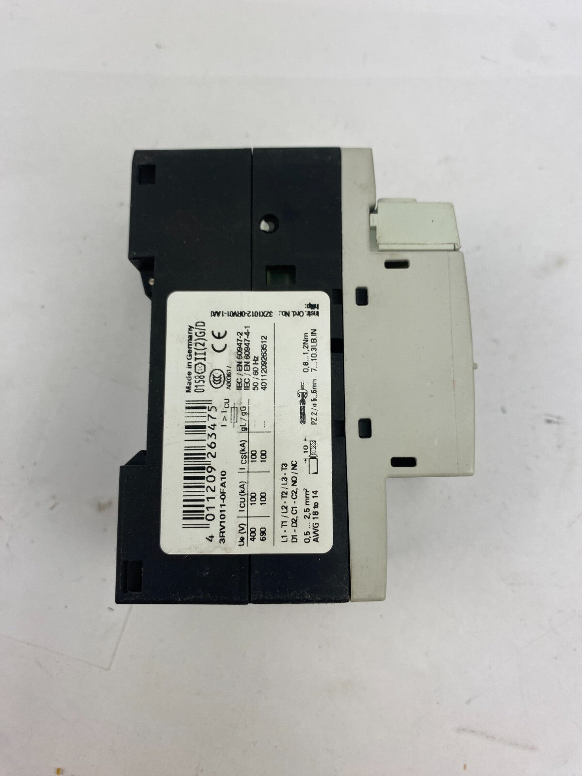 SIEMENS SIRIUS 3RV1011-0FA10 0,5A
