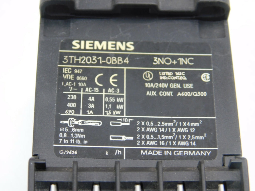 SIEMENS Schütz TH2031-0BB4 3NO+1NC ** 4 Stück **