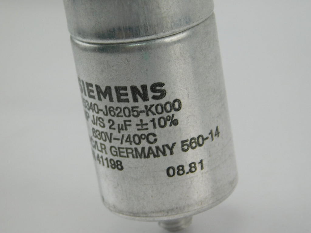 Siemens B25340-J6205-K000 MPJ/S 2µF+-10% 630V-/40°c**9Stück**