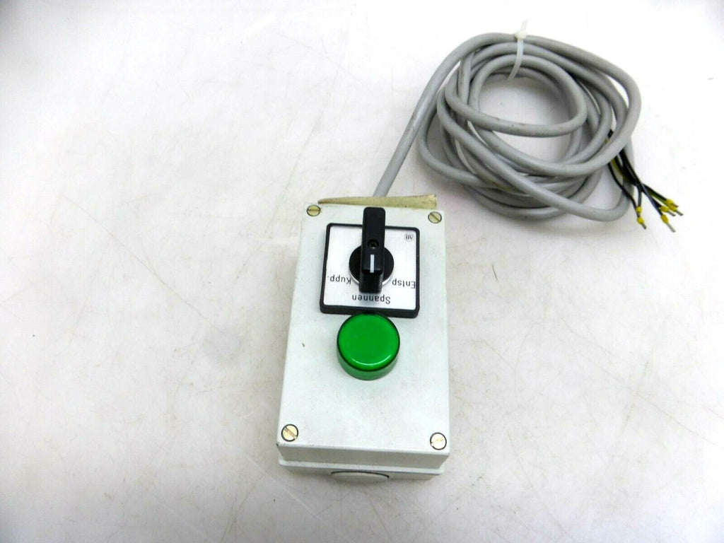 Bediengerät Bedienpult mit Allen Bradley Schalter 194L-E12 "Spannen, Entsp.,.."