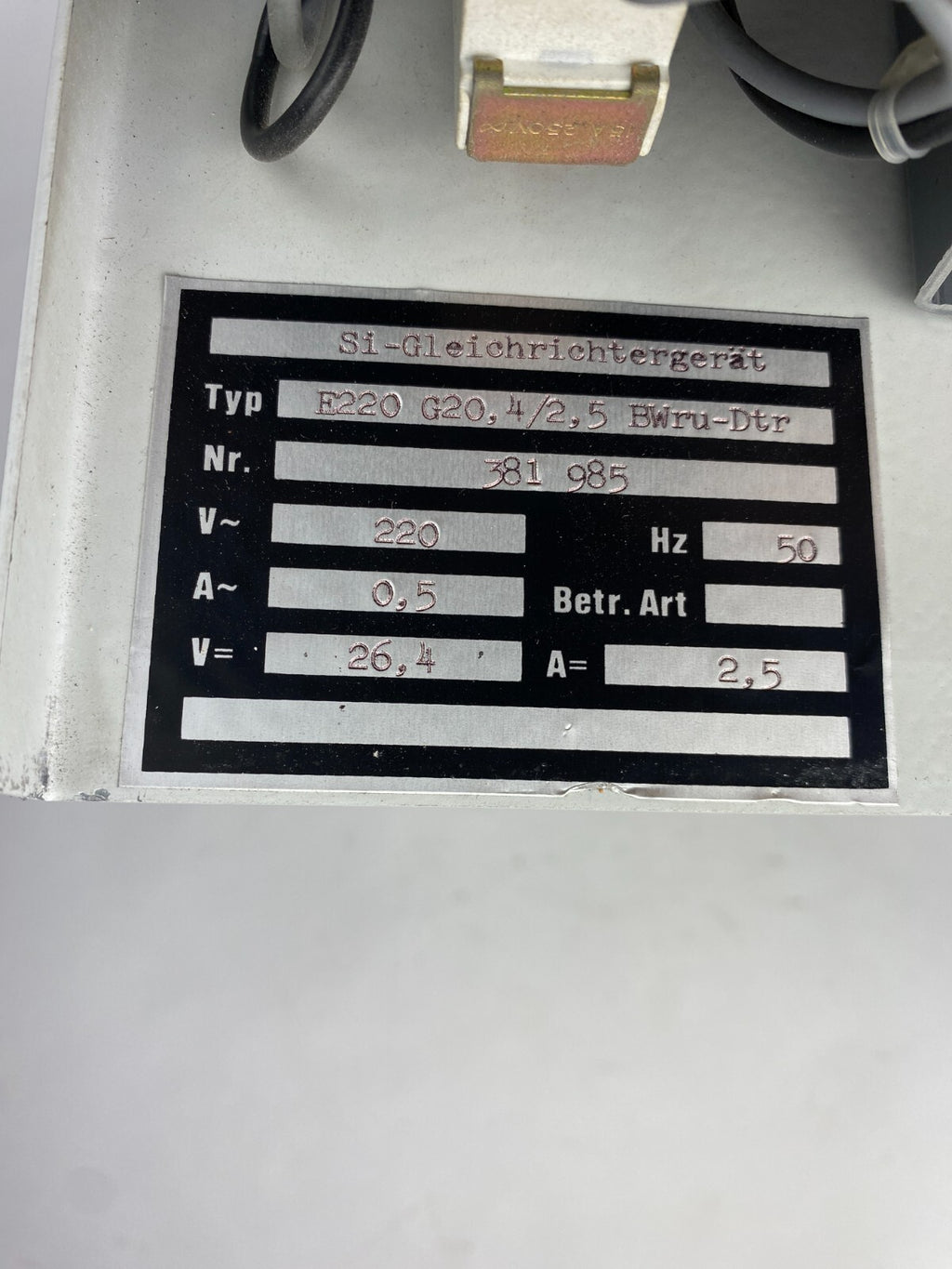 AEG Si-Gleichrichtergerät E220 G20,4/2,5 BWru-DtR 381985