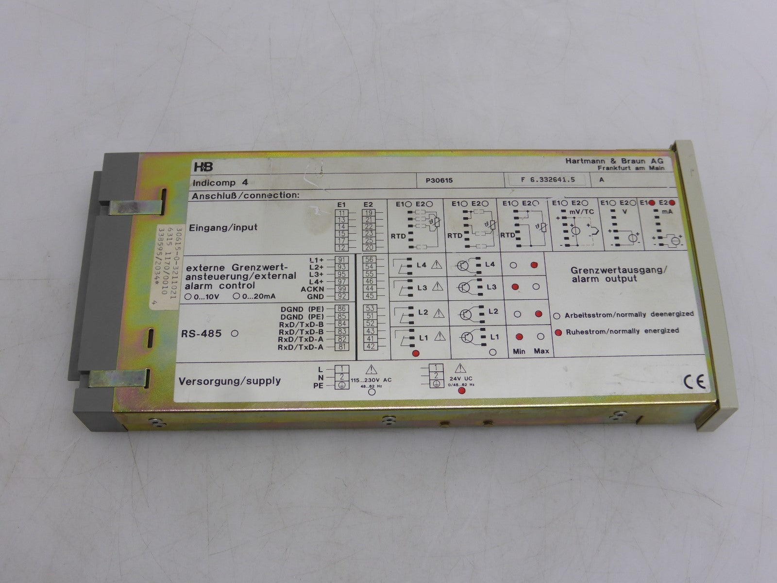 ABB H&B Indicomp 4  P 30615-0-3211021  6315 1170/0010