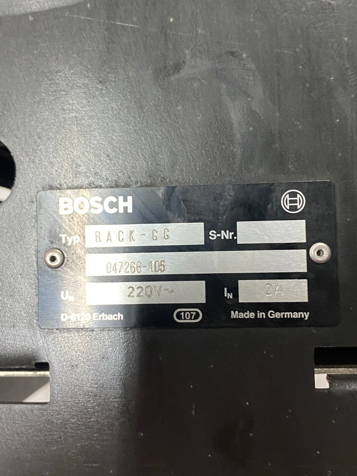 BOSCH RACK-GG 047266-105 220V~ 2A