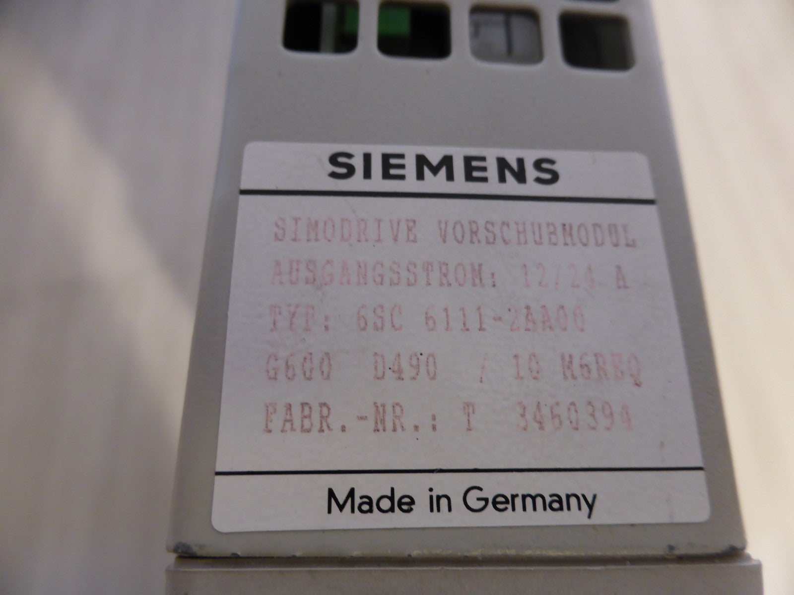 Siemens Simodrive Vorschubmodul 6SC 6111-2AA00
